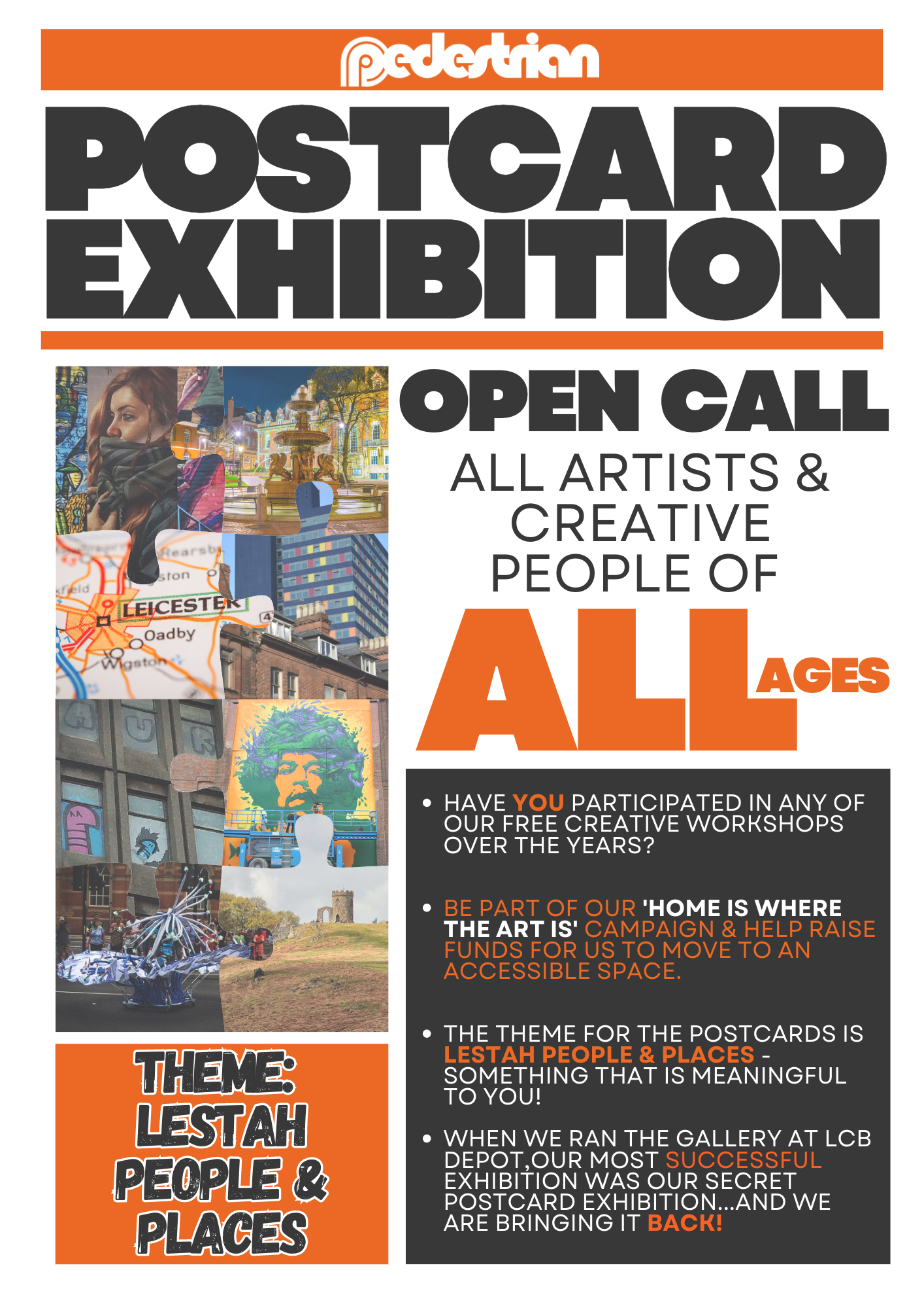 Postcard Exhibition - open to all artistis & creative people of all ages.